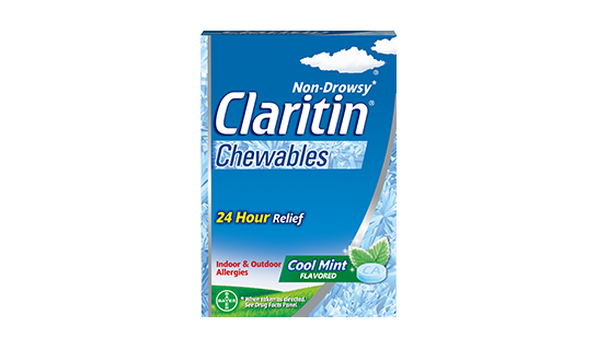 Claritin Cool Mint Chewables 24-Hour package