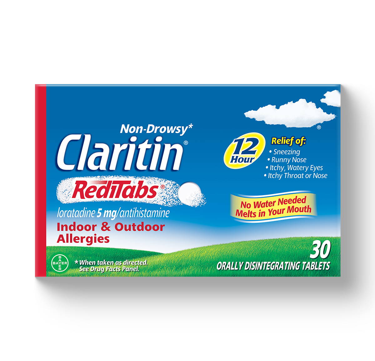 blue carton of Claritin® RediTabs® 12-Hour